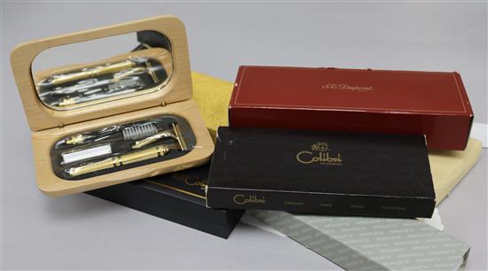 A Dupont, Paris gold-plated ballpoint and sundry items, (7)